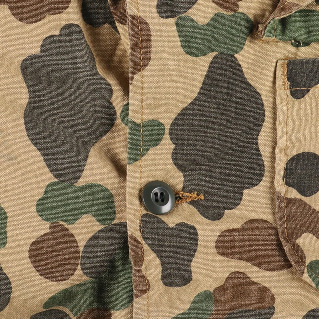 60s-70'S Canvasback Duck Hunter Camo Camouflage Pattern Hunting Jacket Men's L Vintage /eaa371206