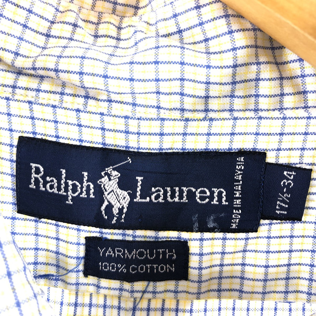 Ralph Lauren YARMOUTH Long Sleeve Button Down Check Shirt Men's XL /eaa371331