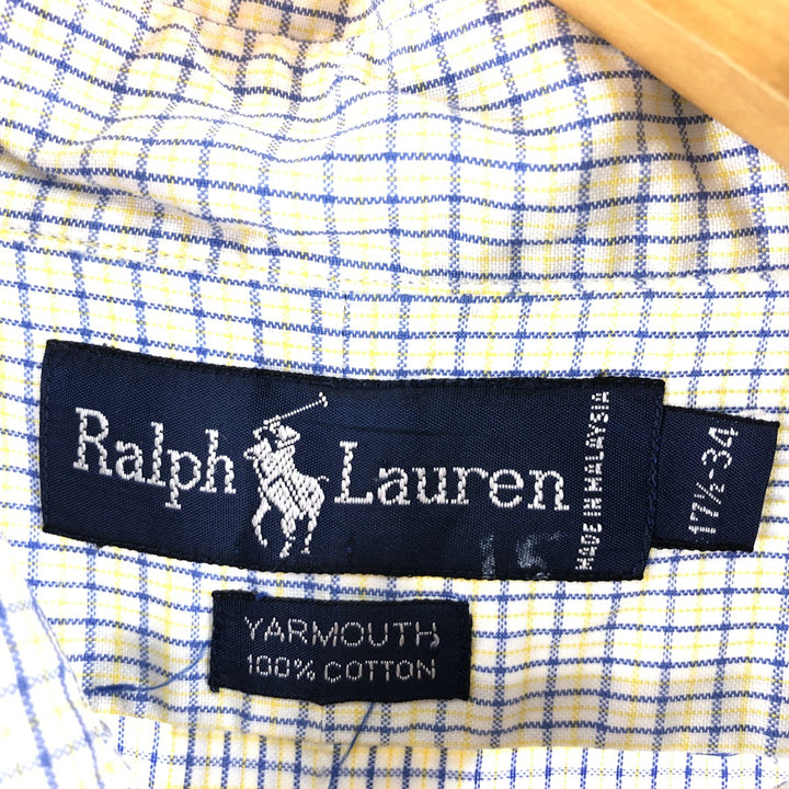 Ralph Lauren YARMOUTH Long Sleeve Button Down Check Shirt Men's XL /eaa371331