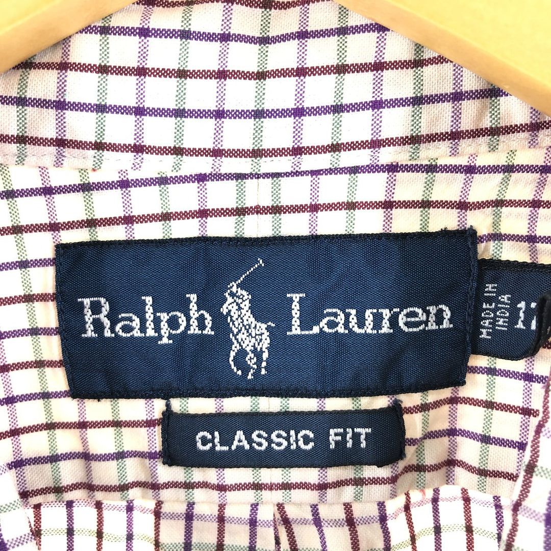 Ralph Lauren Classic Fit Long Sleeve Button Down Check Shirt Men's XL /eaa371349