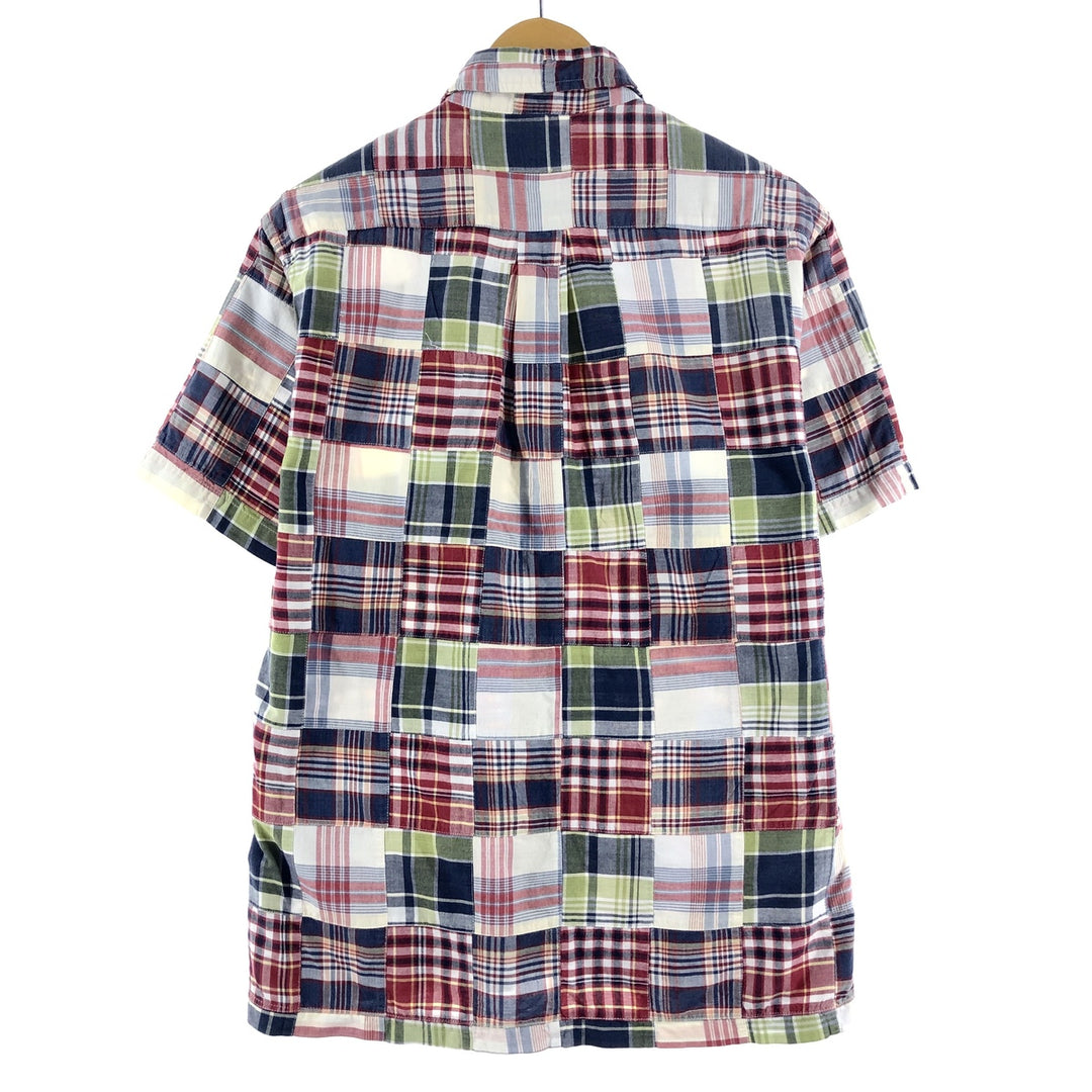 Brooks Brothers Patchwork Short Sleeve Button-Down Check Shirt Men's M /eaa371420