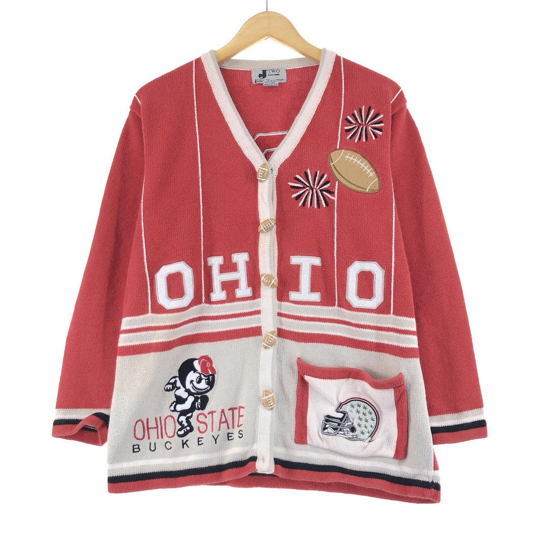 JTWO OHIO STATE BUCKEYES Ramie x Cotton Knit Cardigan Men's M /eaa371750