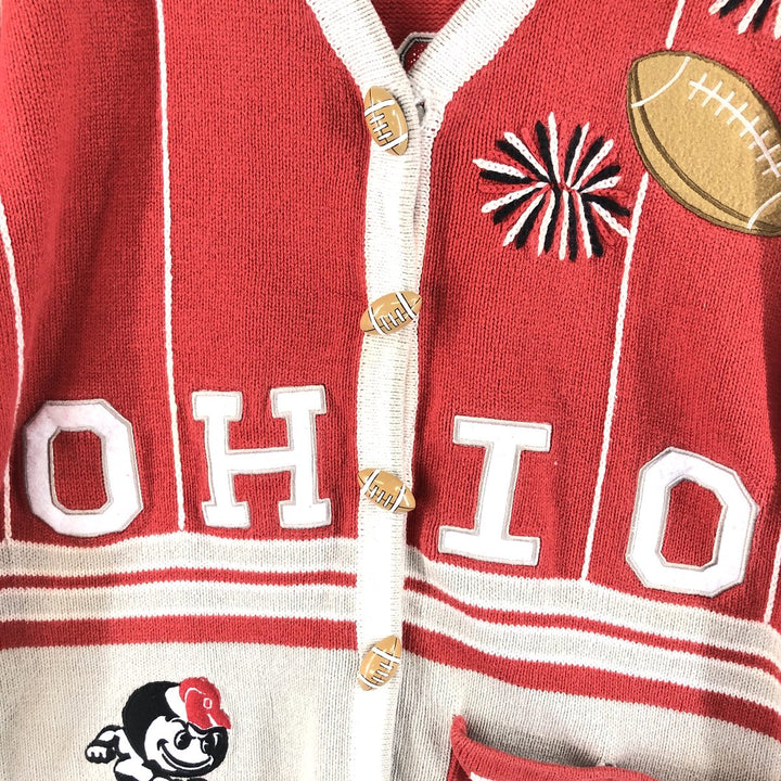 JTWO OHIO STATE BUCKEYES Ramie x Cotton Knit Cardigan Men's M /eaa371750