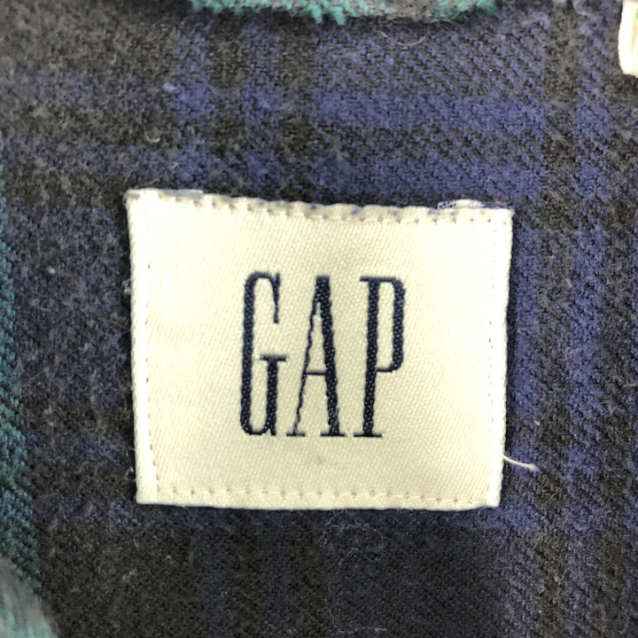 GAP Check Pattern Long Sleeve Button Down Flannel Shirt Men's L /eaa371904