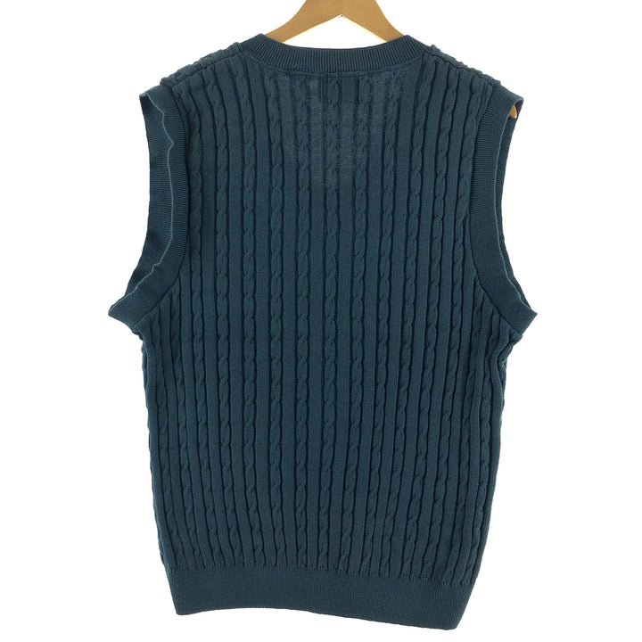 PENDLETON Cable Knit V-Neck Cotton Knit Vest Men's L /eaa372443