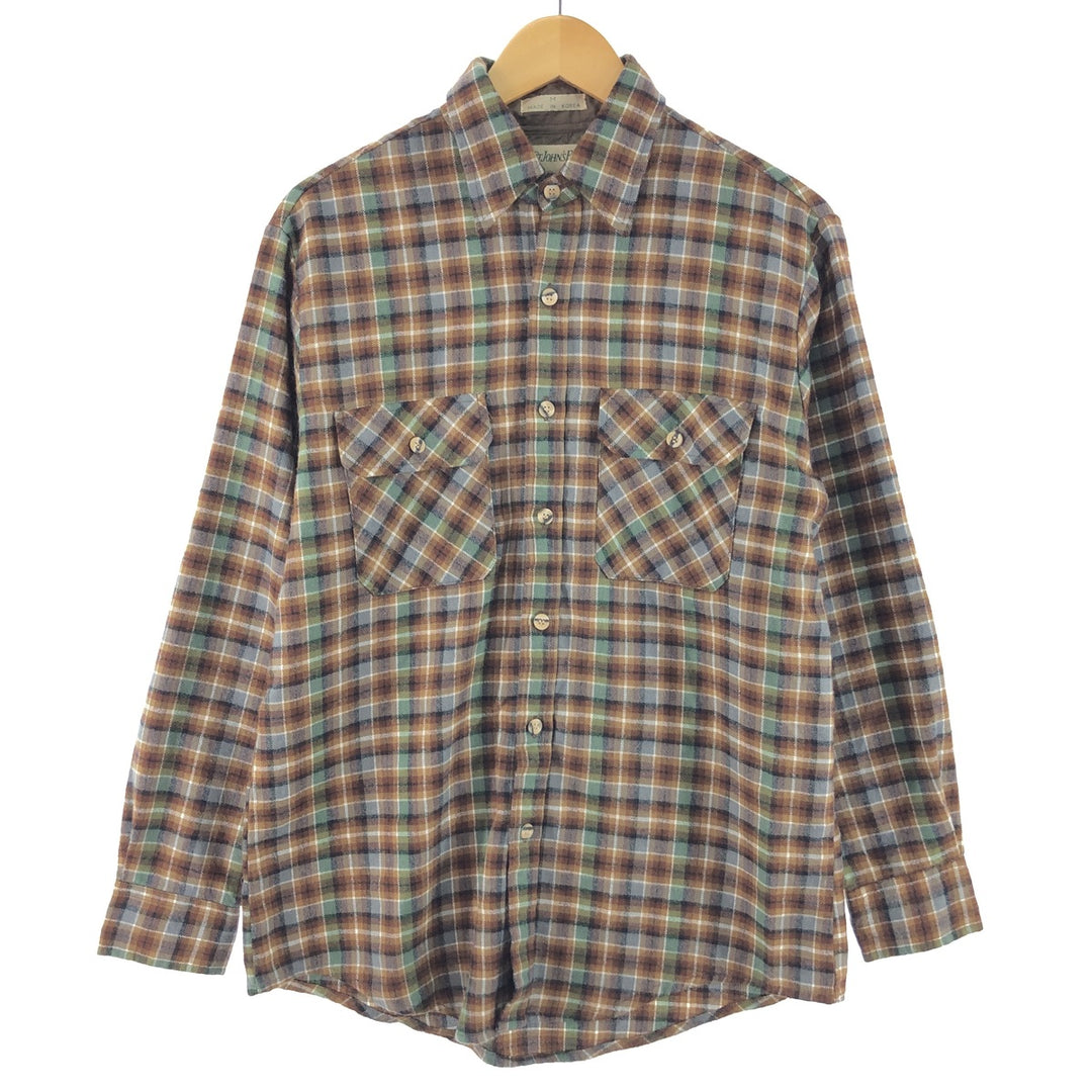 STJOHNSBAY Long Sleeve Flannel Shirt Men's M /eaa372577