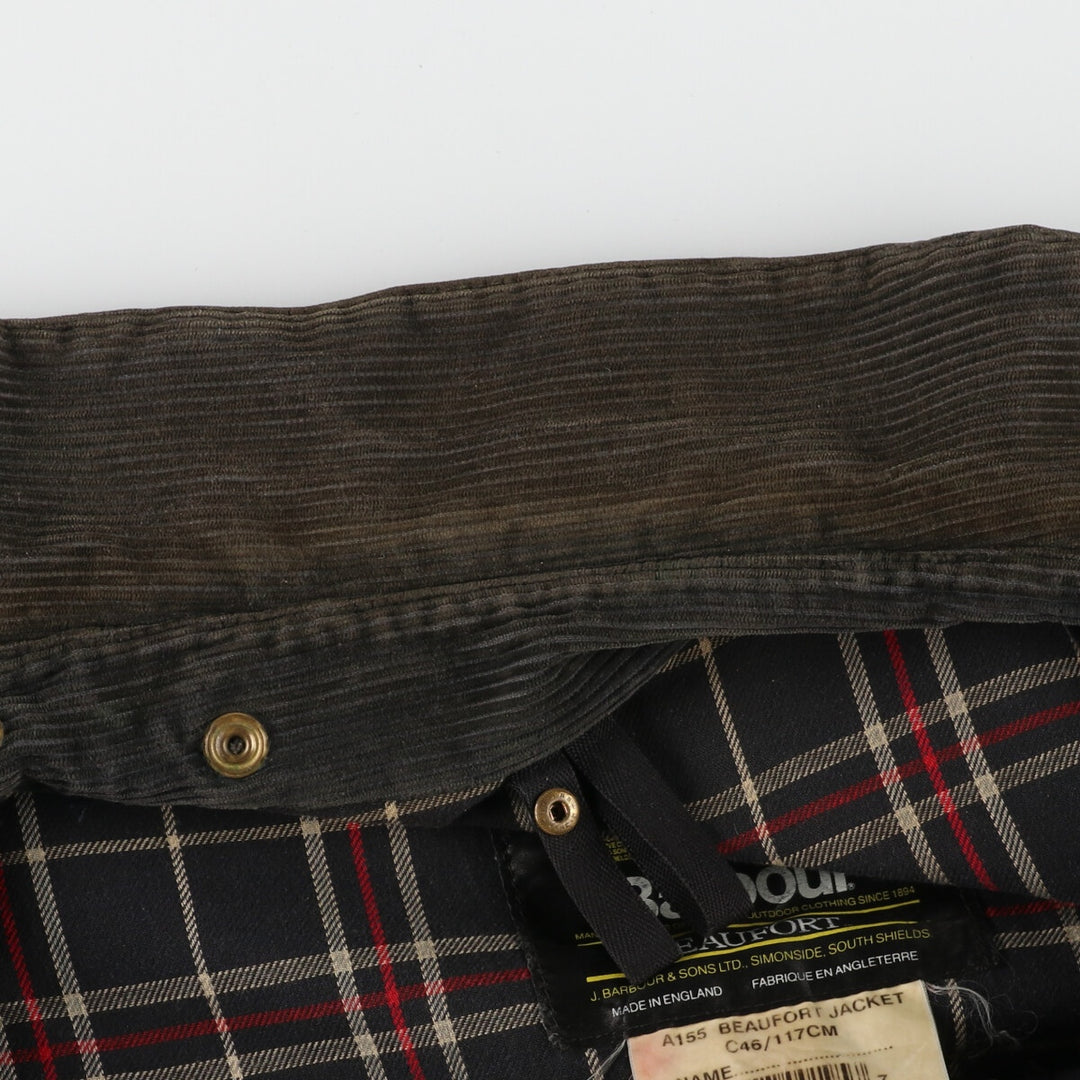 90'S Barbour Beaufort Old 3 Warrant Oiled Hunting Jacket Made in England C46 Men's XL Vintage /eaa372650
