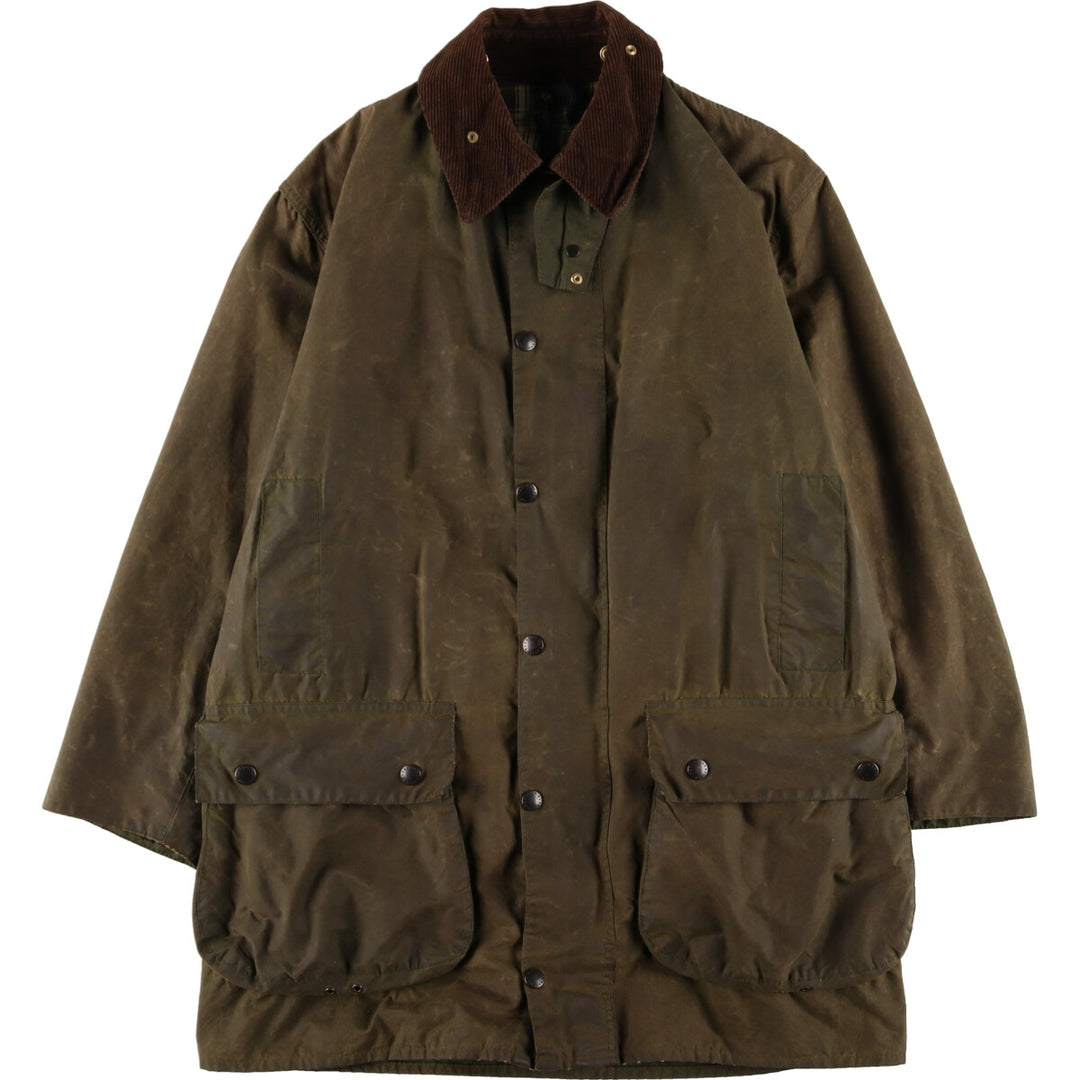80'S Barbour BORDER Old 3 Warrant Waxed Cotton Oiled Jacket Made in England C40 Men's M /eaa372657