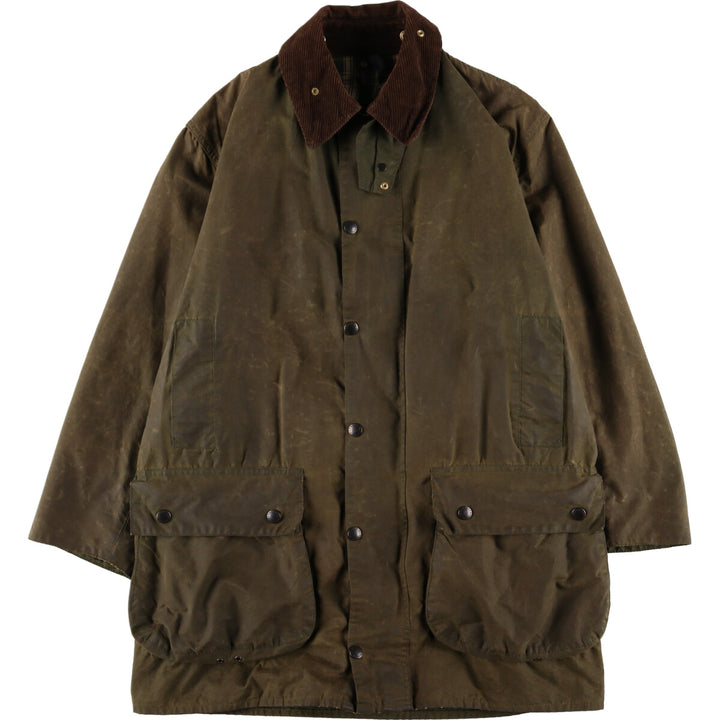 80'S Barbour BORDER Old 3 Warrant Waxed Cotton Oiled Jacket Made in England C40 Men's M /eaa372657