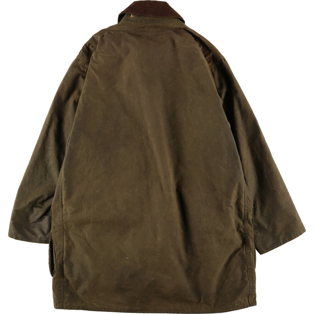 80'S Barbour BORDER Old 3 Warrant Waxed Cotton Oiled Jacket Made in England C40 Men's M /eaa372657