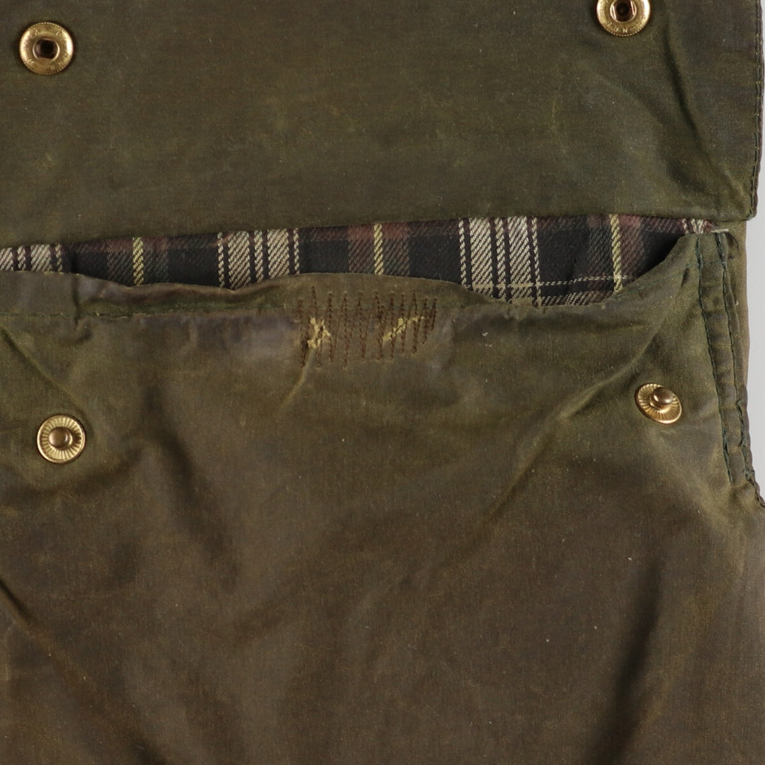 80'S Barbour BORDER Old 3 Warrant Waxed Cotton Oiled Jacket Made in England C40 Men's M /eaa372657