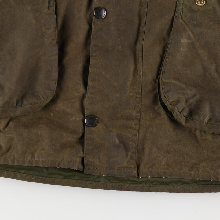 80'S Barbour BORDER Old 3 Warrant Waxed Cotton Oiled Jacket Made in England C40 Men's M /eaa372657