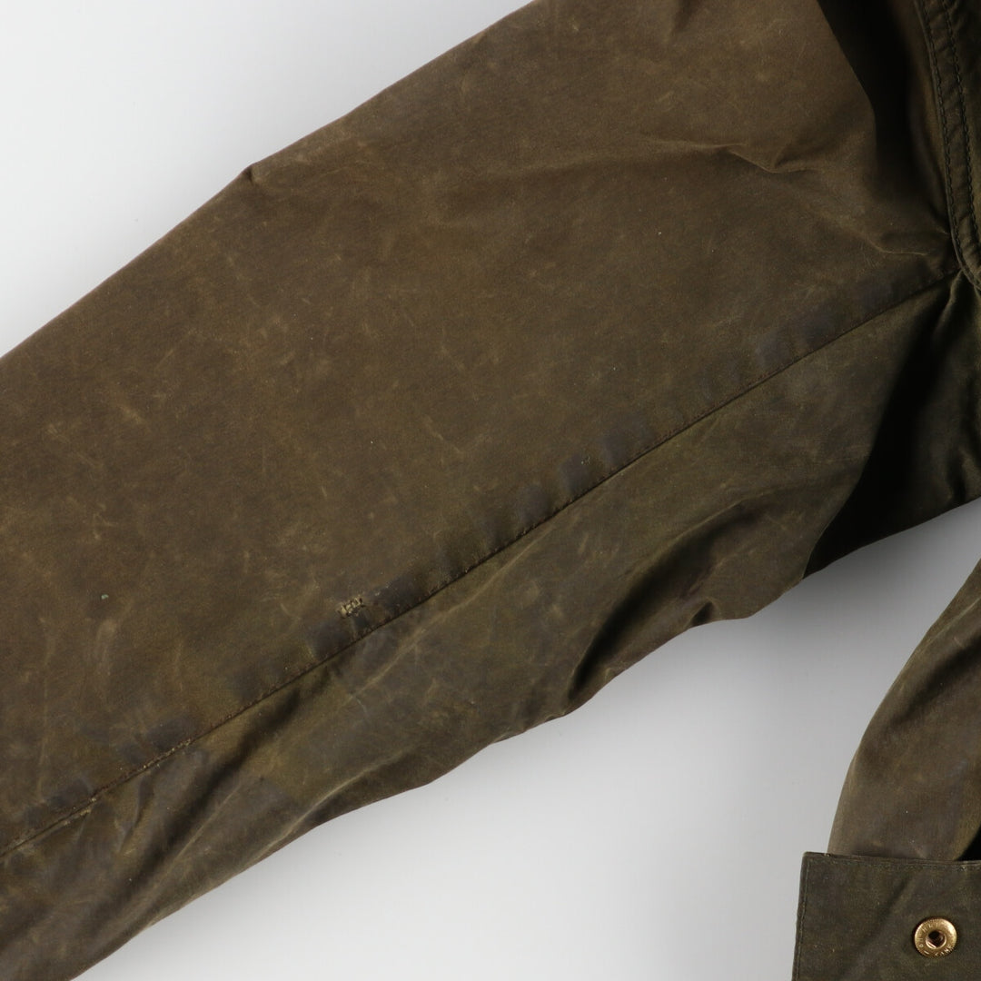 80'S Barbour BORDER Old 3 Warrant Waxed Cotton Oiled Jacket Made in England C40 Men's M /eaa372657