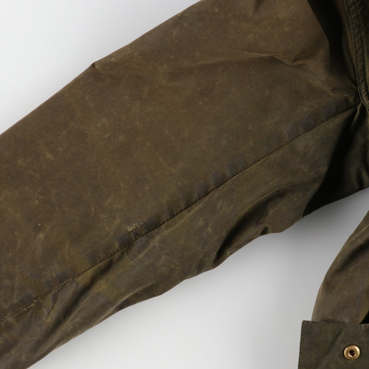 80'S Barbour BORDER Old 3 Warrant Waxed Cotton Oiled Jacket Made in England C40 Men's M /eaa372657