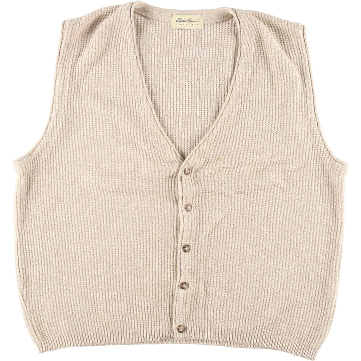 Eddie Bauer Open Front Cotton Knit Vest Men's XL /eaa373017