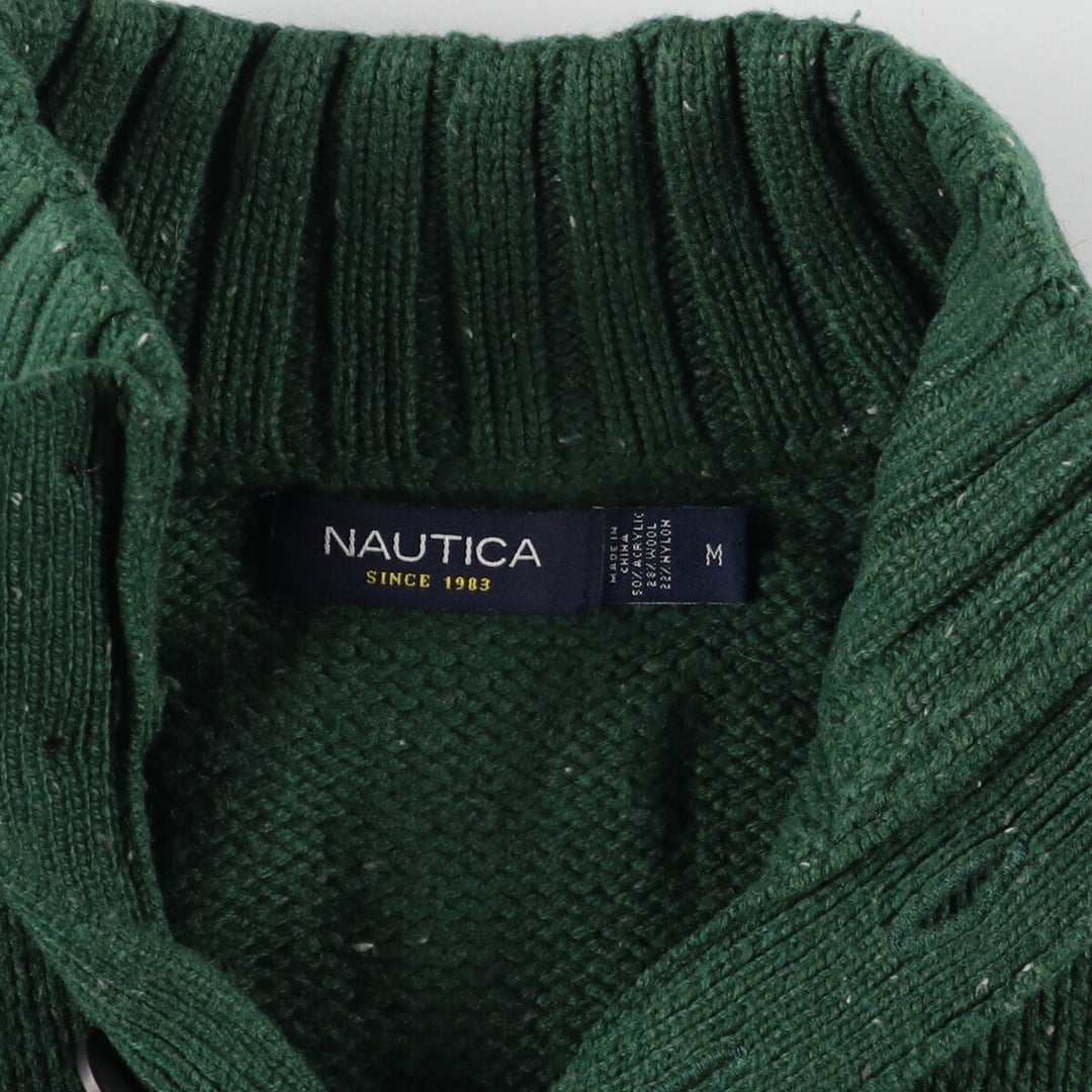 NAUTICA Half Button Acrylic Knit Sweater Men's M /eaa373072