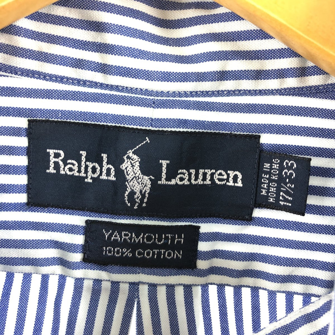 Ralph Lauren YARMOUTH Oxford long sleeve button-down striped shirt, men's XL /eaa373139