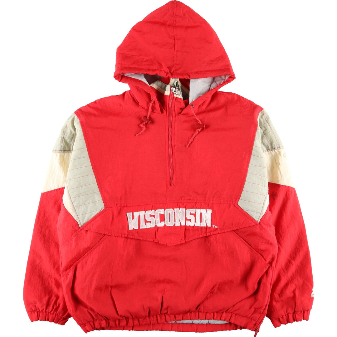 90'S Starter WISCONSIN College University of Wisconsin padded hoodie Men's XL /eaa373343