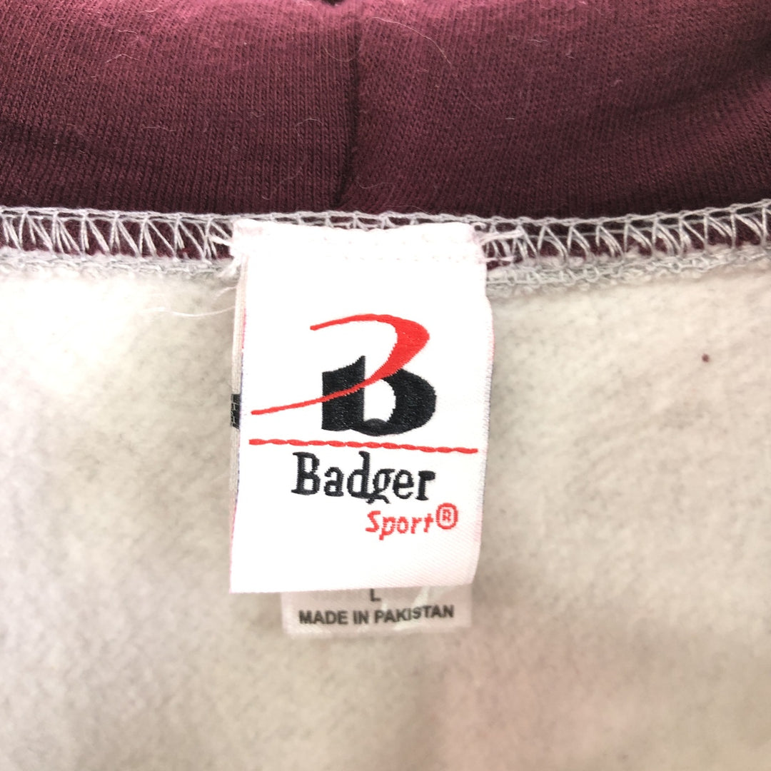 Badger sport 3-row print reverse weave type college sweatshirt pullover hoodie men's L /eaa373369