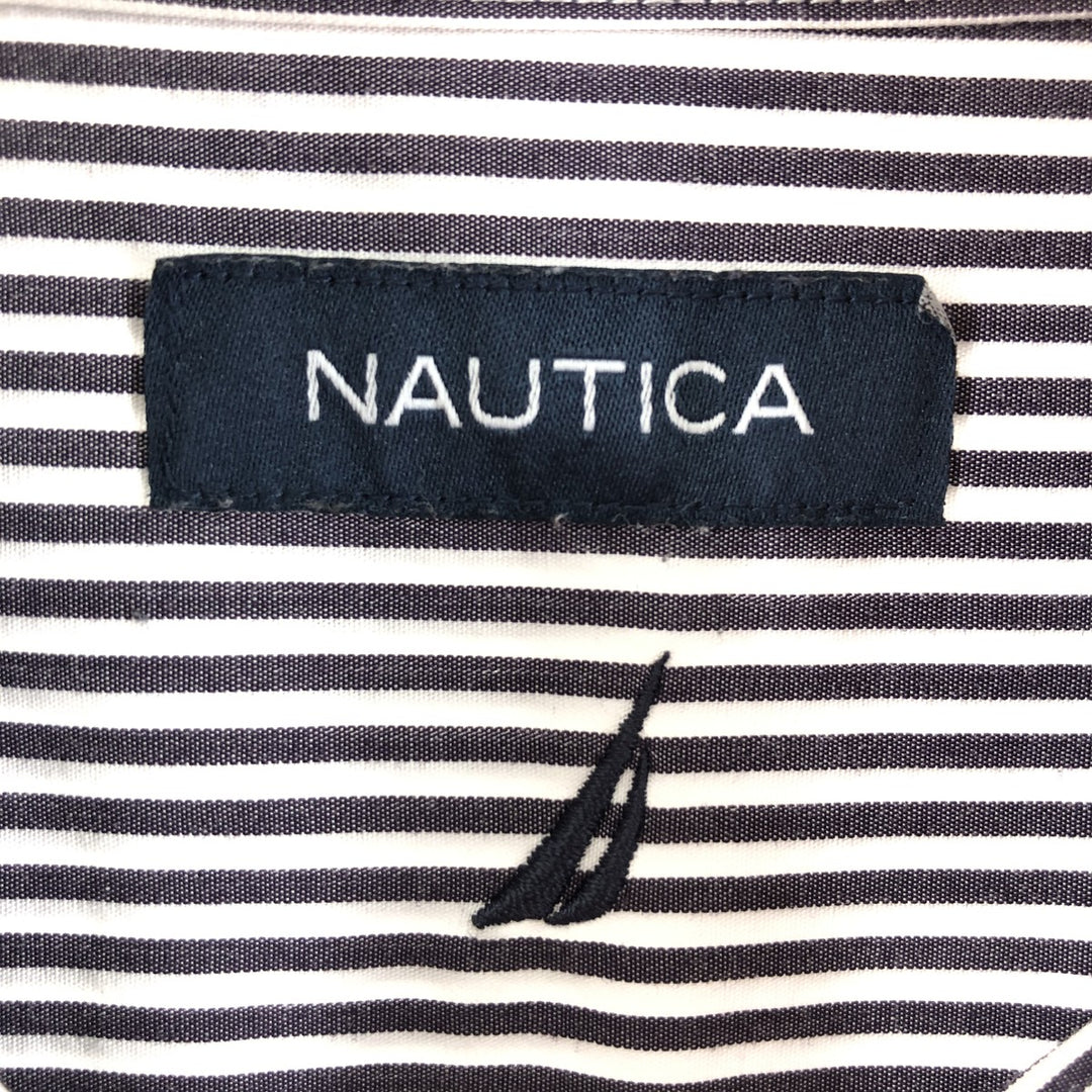 NAUTICA Long Sleeve Button Down Striped Shirt Men's L /eaa373601