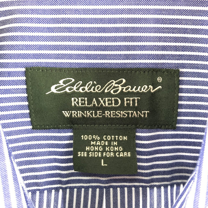 Eddie Bauer Long Sleeve Button-Down Striped Shirt Men's L /eaa373631