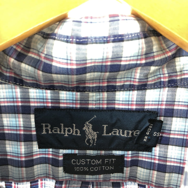 Ralph Lauren CUSTOM FIT long sleeve button down check shirt men's XL /eaa373678