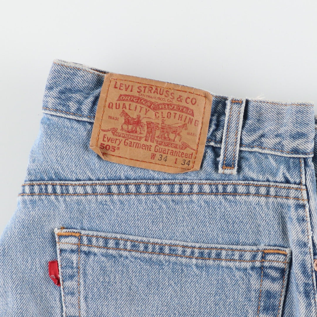 00'S Levi's 505 REGULAR FIT STRAIGHT LEG tapered jeans denim pants men's w34 / eaa373704