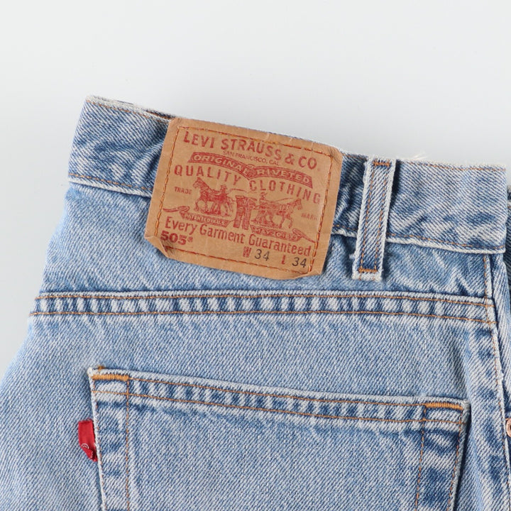 00'S Levi's 505 REGULAR FIT STRAIGHT LEG tapered jeans denim pants men's w34 / eaa373704