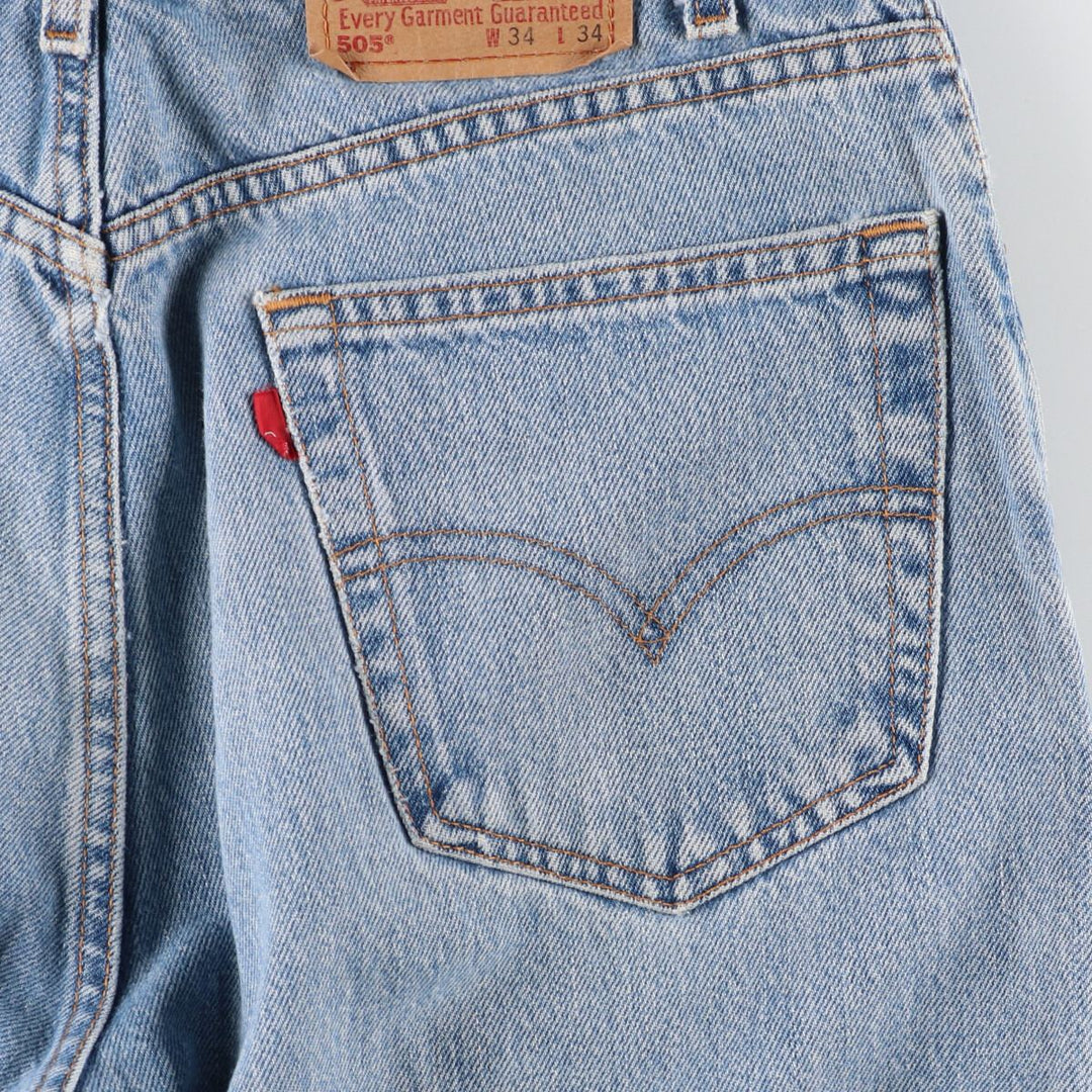 00'S Levi's 505 REGULAR FIT STRAIGHT LEG tapered jeans denim pants men's w34 / eaa373704