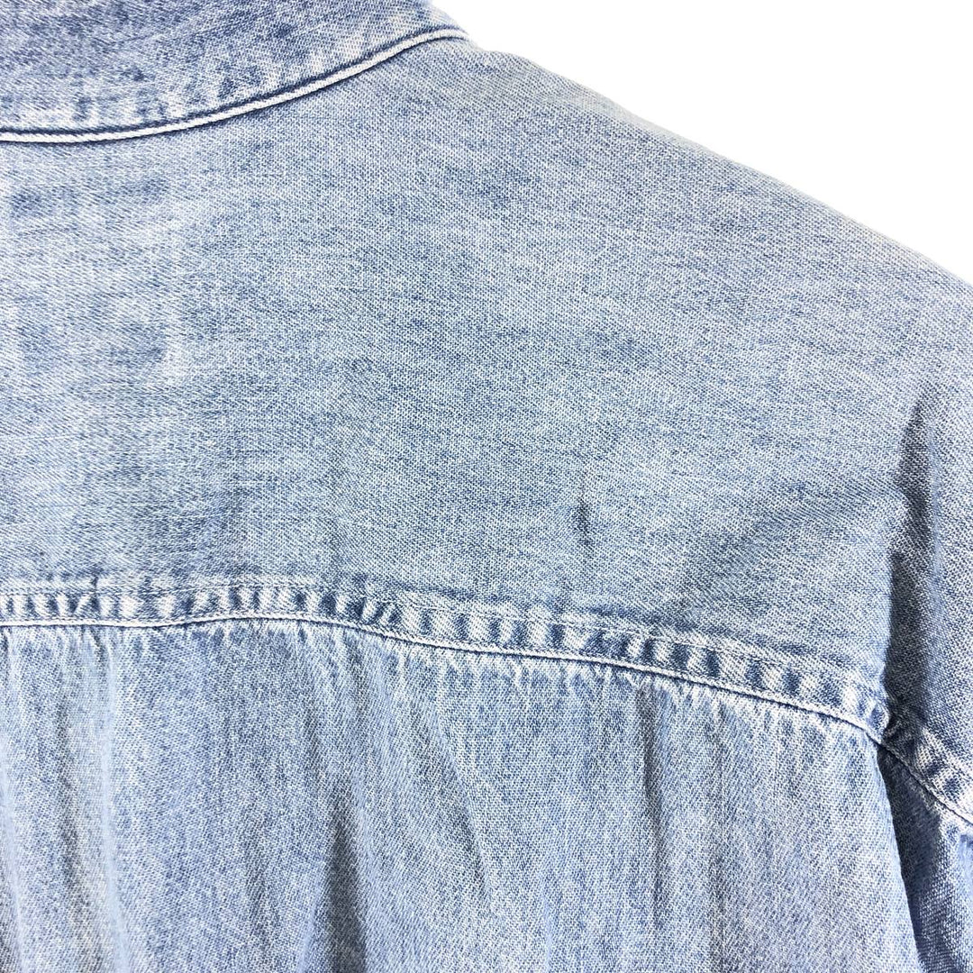 90'S GAP Long Sleeve Button Down Denim Shirt Men's L Vintage /eaa373723