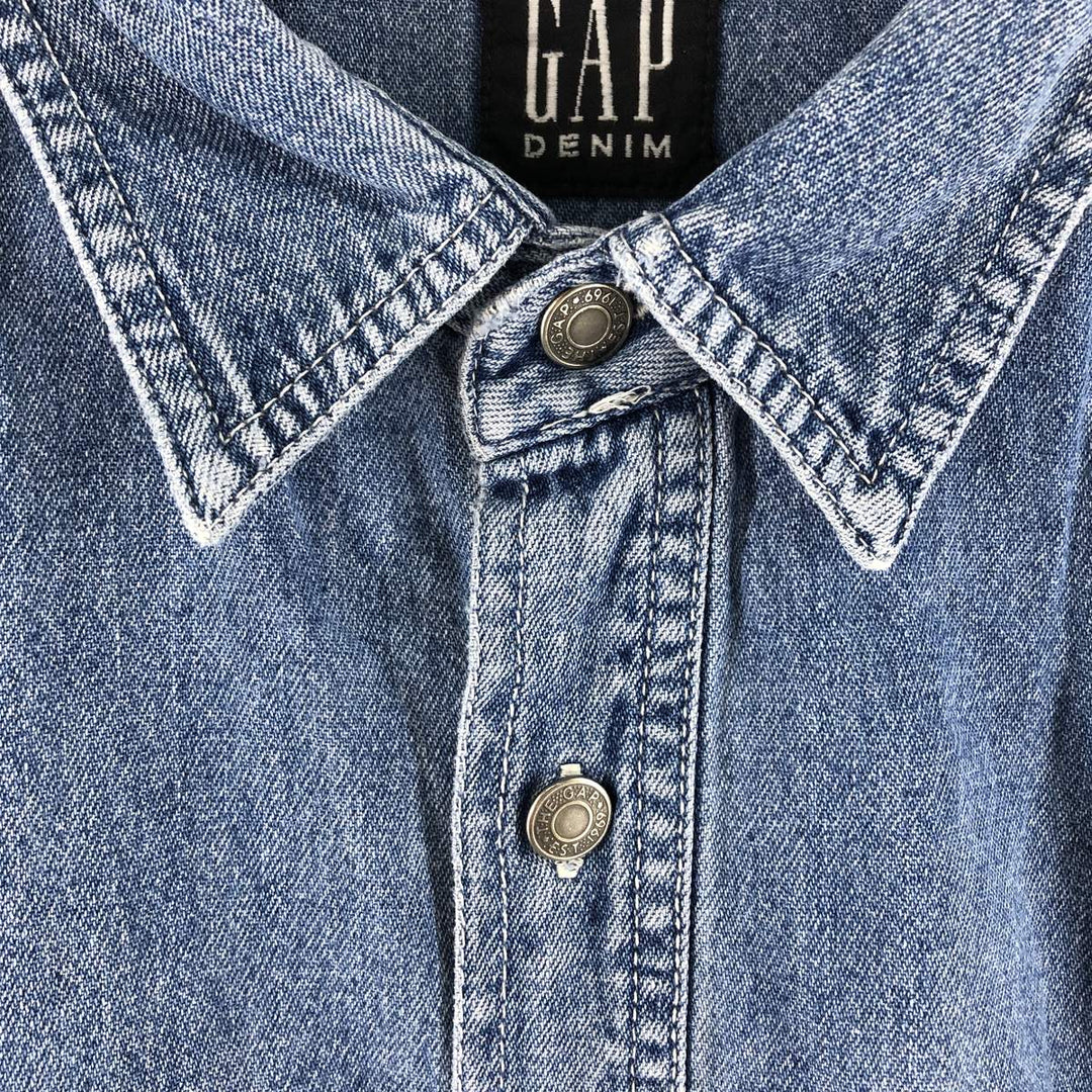 90'S GAP DENIM Old Gap Long Sleeve Denim Shirt Men's L Vintage /eaa373727