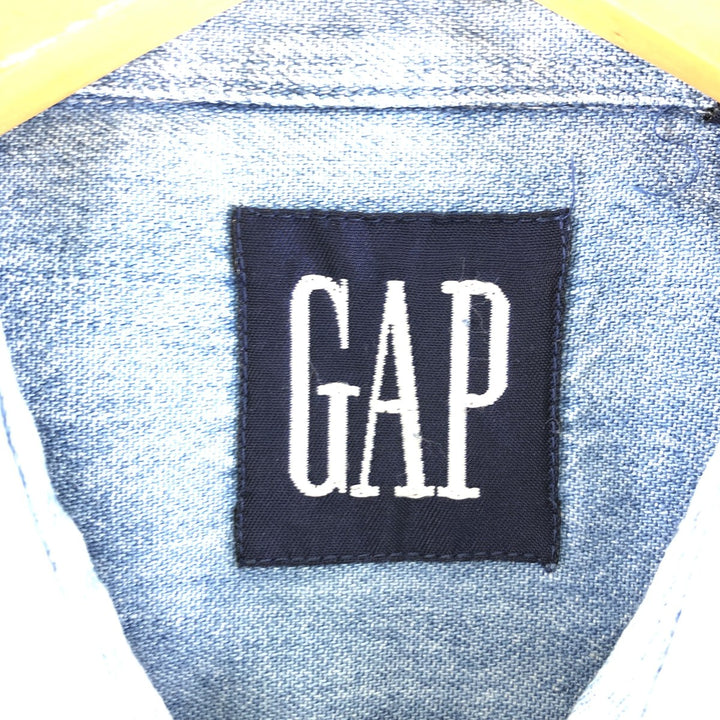 90'S GAP Long Sleeve Denim Shirt Men's M /eaa373746