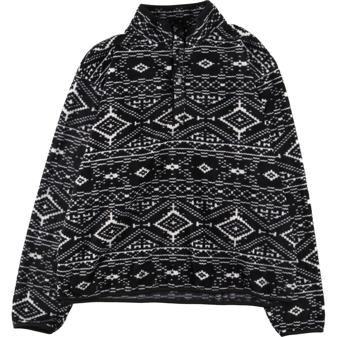 CHAPS All-over Pattern Fleece Pullover Men's XL /eaa374122