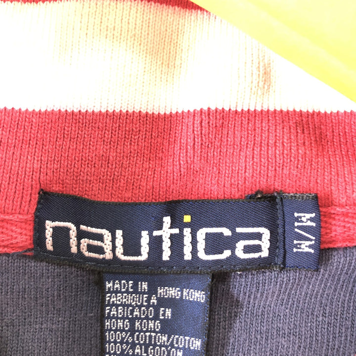 90'S NAUTICA Sleeve embroidery? Half zip sweatshirt Trainer Men's L /eaa374394