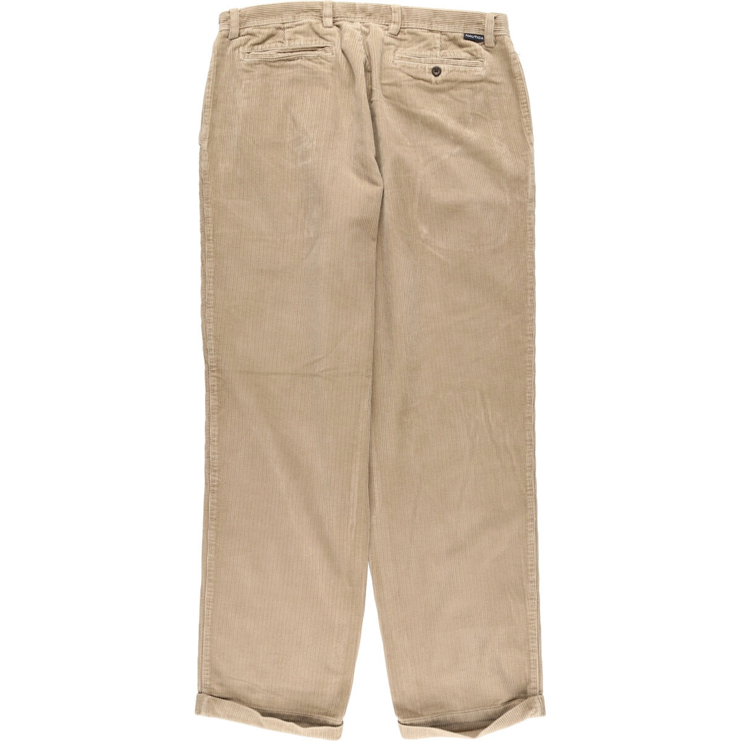 NAUTICA Two-pleat wide ribbed corduroy pants for men w36 / eaa374896