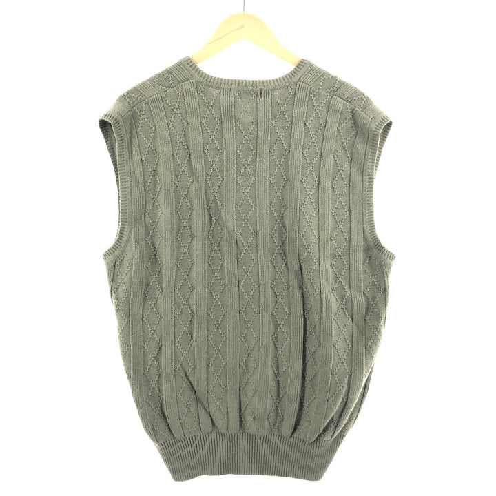 NAUTICA V-neck cotton knit vest, men's M /eaa374958