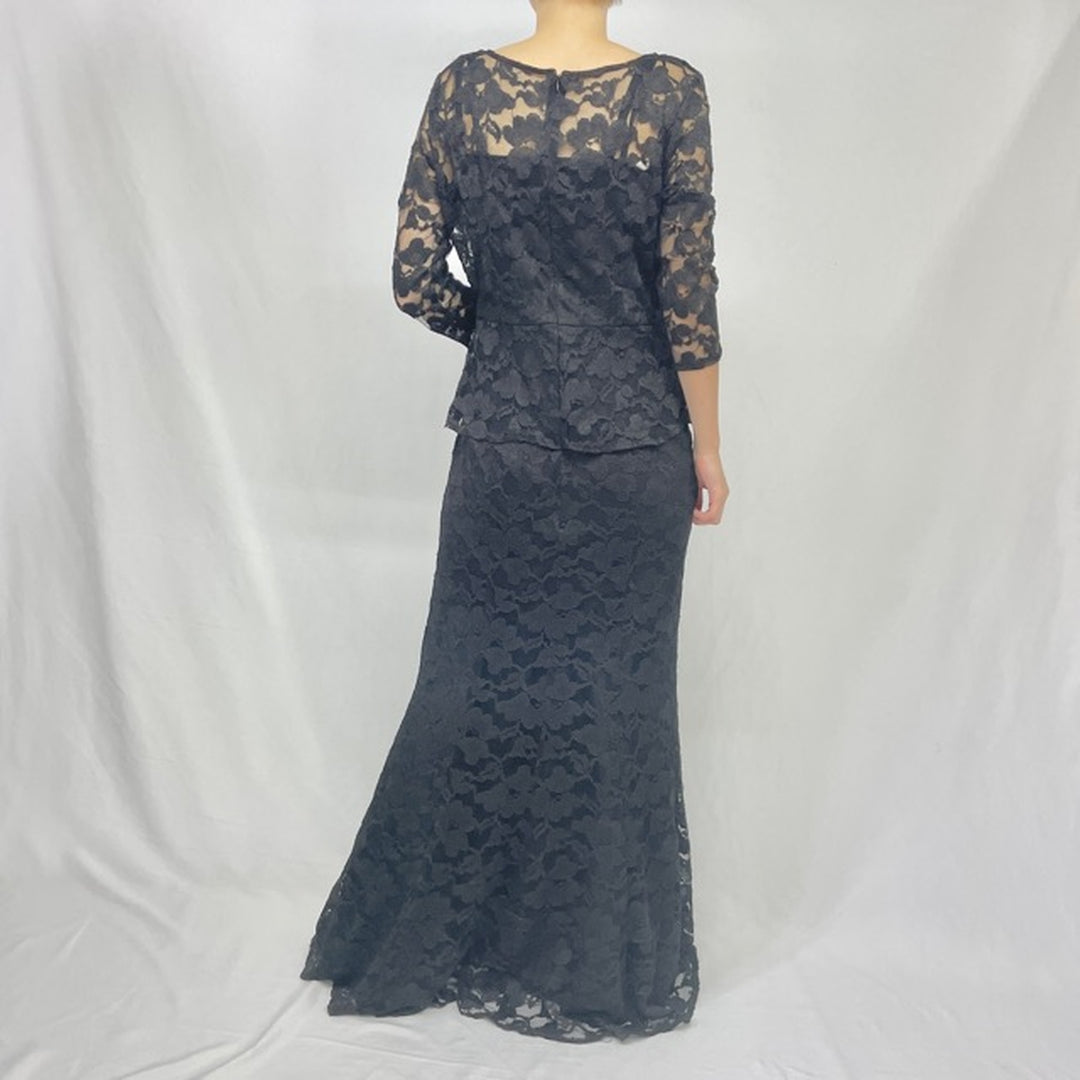 All-lace maxi-length peplum dress for women, M /eaa375019