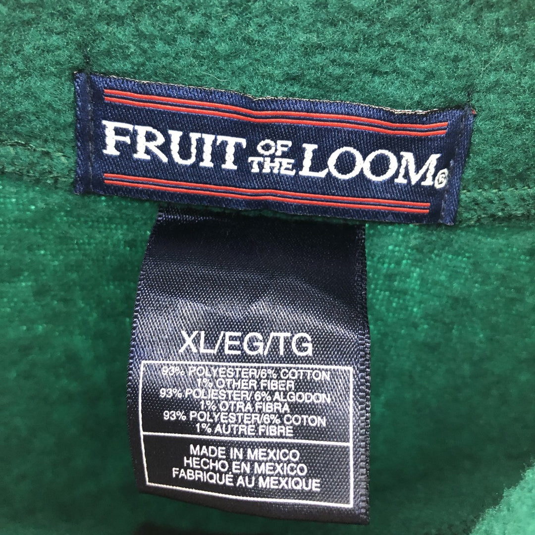 Fruit of the Loom Half Snap Fleece Pullover Men's XL /eaa375022