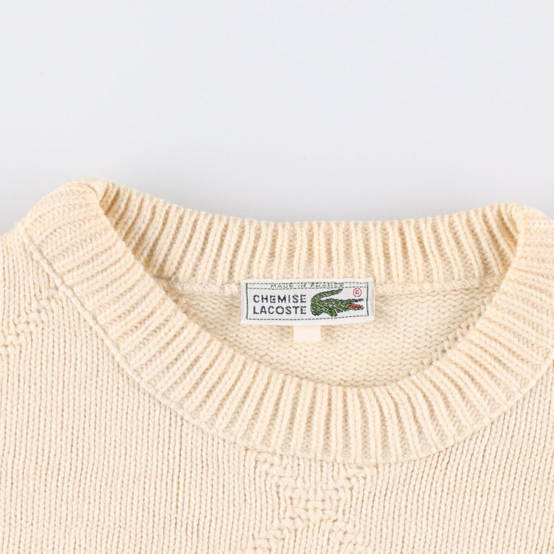 70'S Lacoste wool knit sweater made in France, men's L, vintage /eaa375465