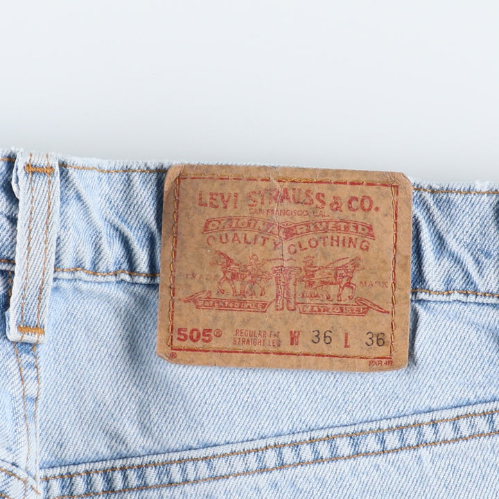 90'S Levi's 505 REGULAR FIT STRAIGHT LEG Tapered Jeans Denim Pants Made in USA Men's W36 Vintage /eaa375536