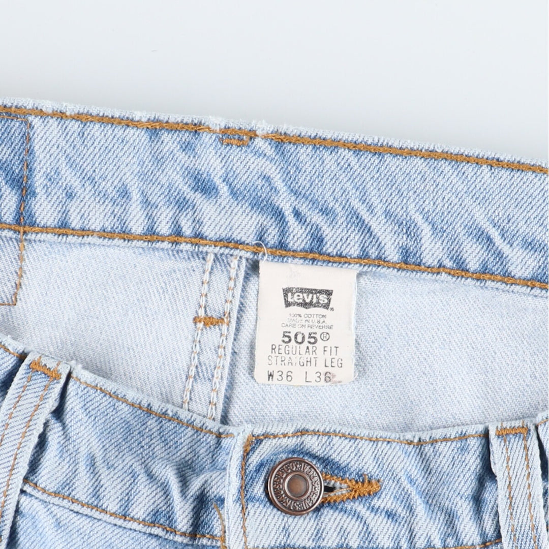 90'S Levi's 505 REGULAR FIT STRAIGHT LEG Tapered Jeans Denim Pants Made in USA Men's W36 Vintage /eaa375536