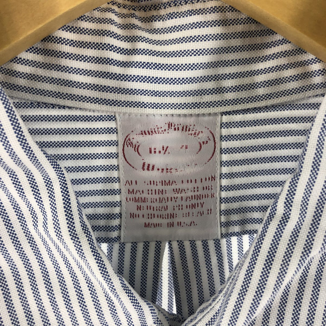 ~90'S Brooks Brothers MAKERS Oxford long sleeve button down striped shirt made in USA men's L vintage /eaa375590