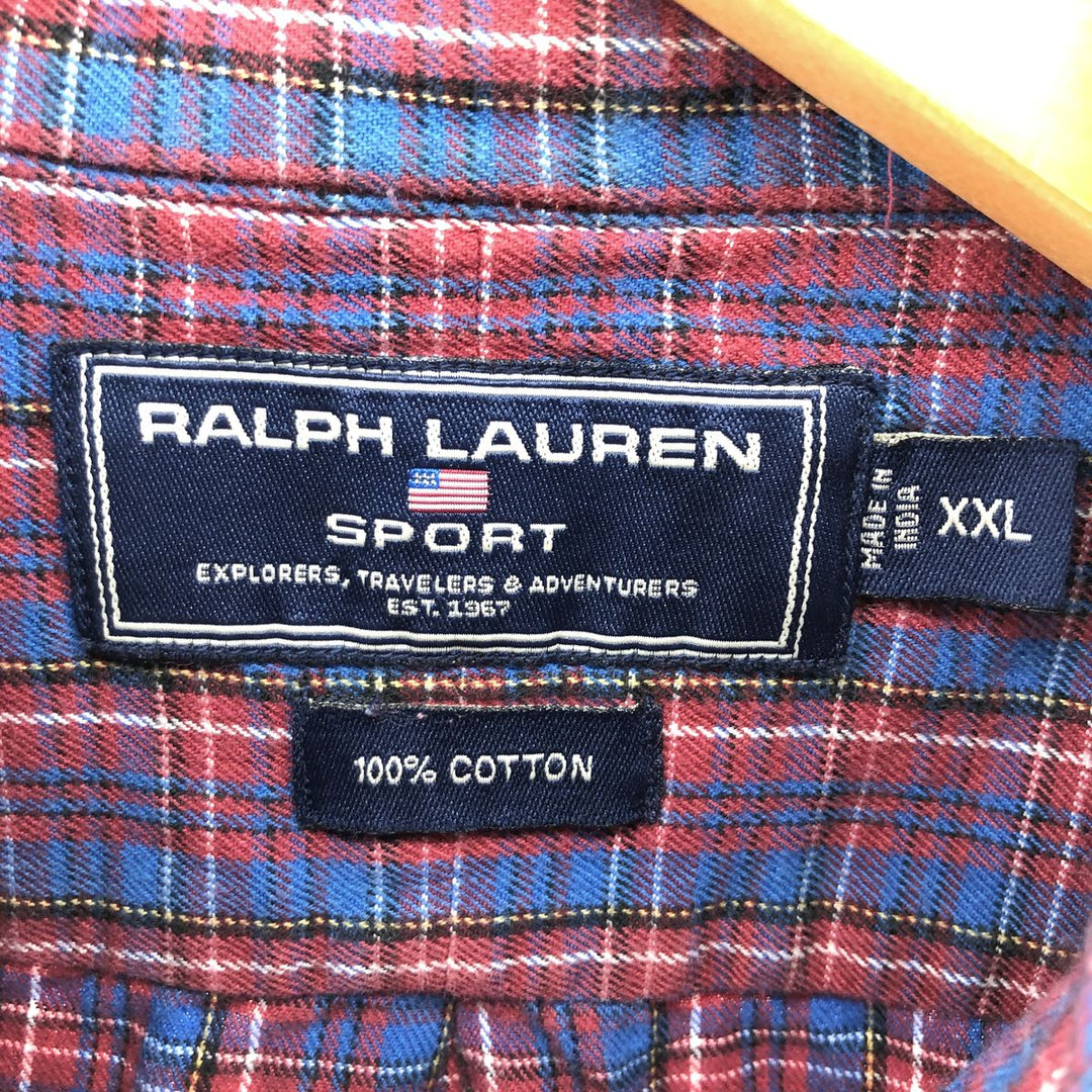 Ralph Lauren Ralph Lauren Check Pattern Long Sleeve Button Down Light Flannel Shirt Men's XXL /eaa375598