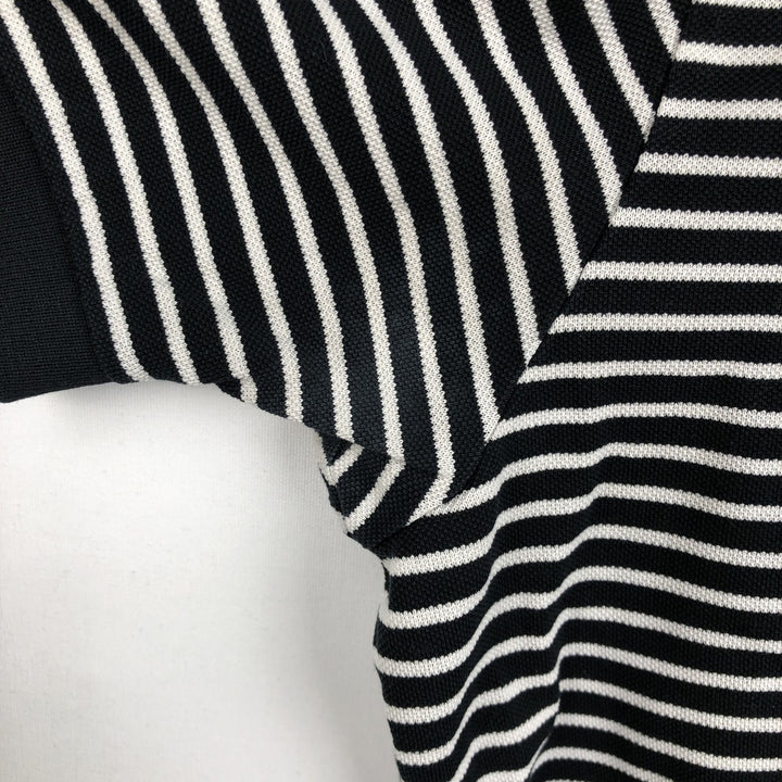 Ralph Lauren POLO by Ralph Lauren short sleeve striped polo shirt, men's size L Pima Cotton black type Vintage Second Hand