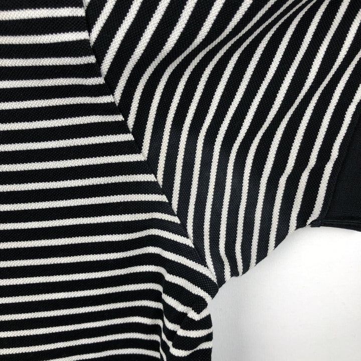 Ralph Lauren POLO by Ralph Lauren short sleeve striped polo shirt, men's size L Pima Cotton black type Vintage Second Hand