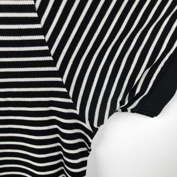 Ralph Lauren POLO by Ralph Lauren short sleeve striped polo shirt, men's size L Pima Cotton black type Vintage Second Hand