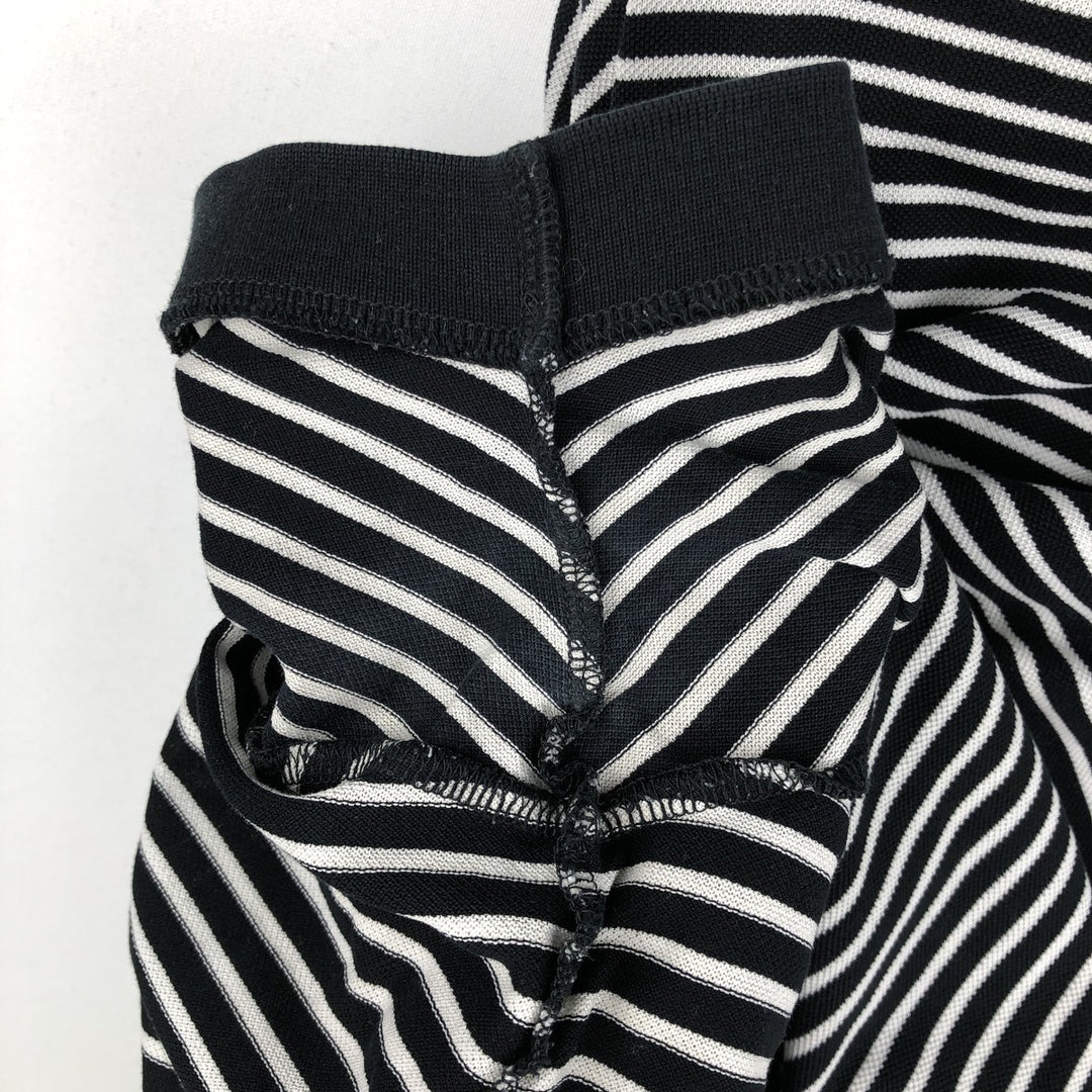Ralph Lauren POLO by Ralph Lauren short sleeve striped polo shirt, men's size L Pima Cotton black type Vintage Second Hand