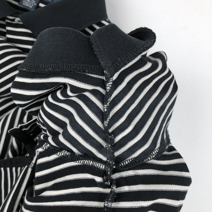 Ralph Lauren POLO by Ralph Lauren short sleeve striped polo shirt, men's size L Pima Cotton black type Vintage Second Hand