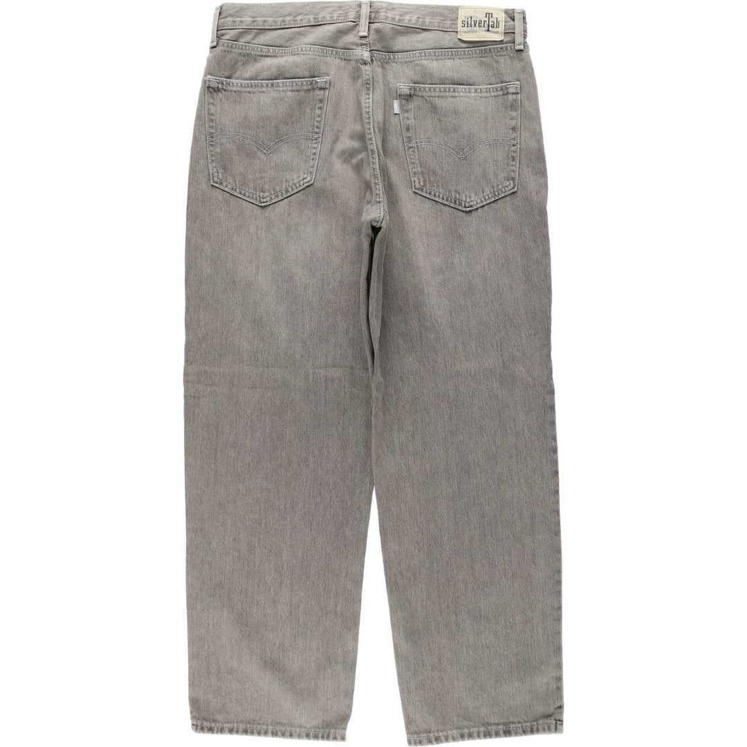 Levi's SILVER TAB Loose Tapered Denim Pants, Men's W37 (approx.) cotton gray type Vintage Second Hand