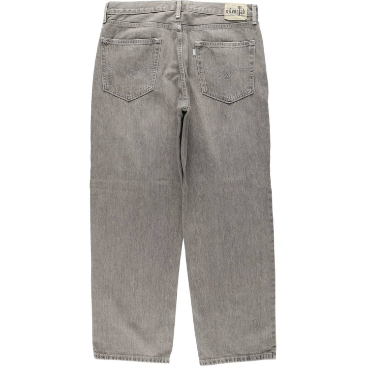Levi's SILVER TAB Loose Tapered Denim Pants, Men's W37 (approx.) cotton gray type Vintage Second Hand
